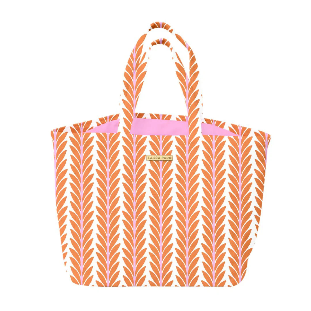 LP Frond Orange Beach Tote