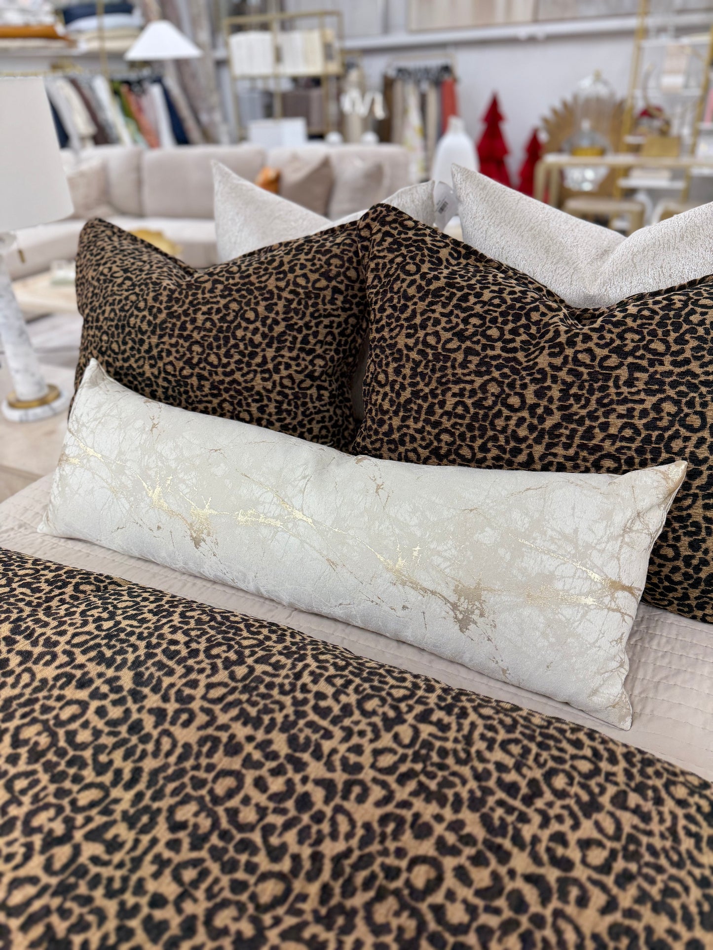 12" x 36" Gold Patterned Lumbar