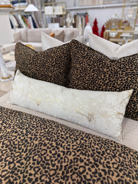 12" x 36" Gold Patterned Lumbar