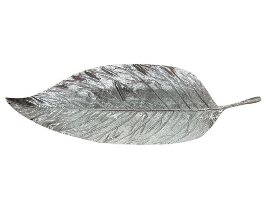 26" Silver Leaf Platter