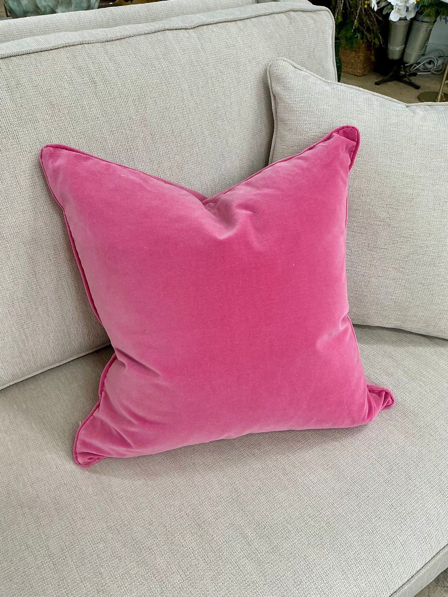 Dusty Rose Veloure Pillow 22"