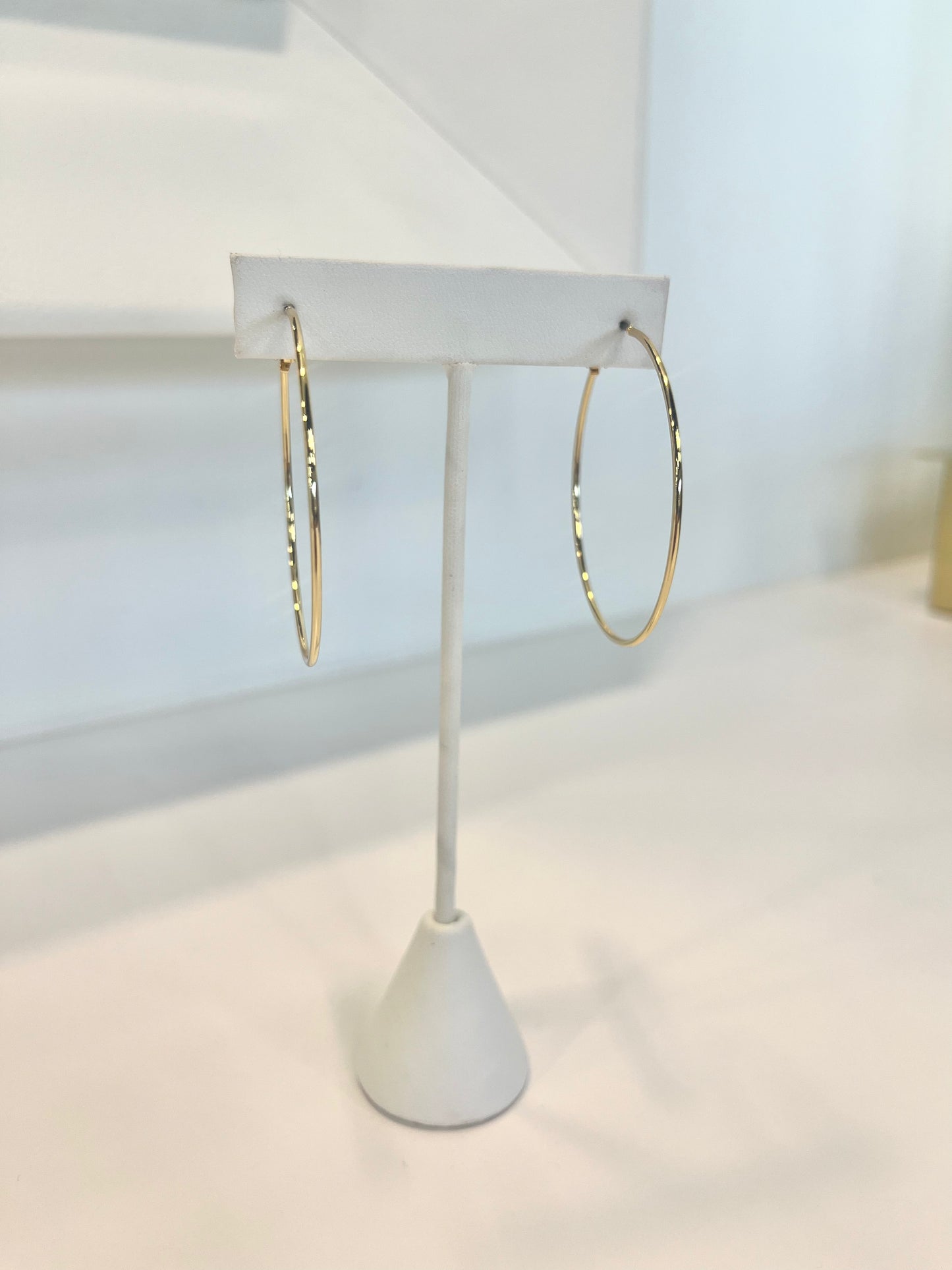 Gold Slim Hoop Earrings