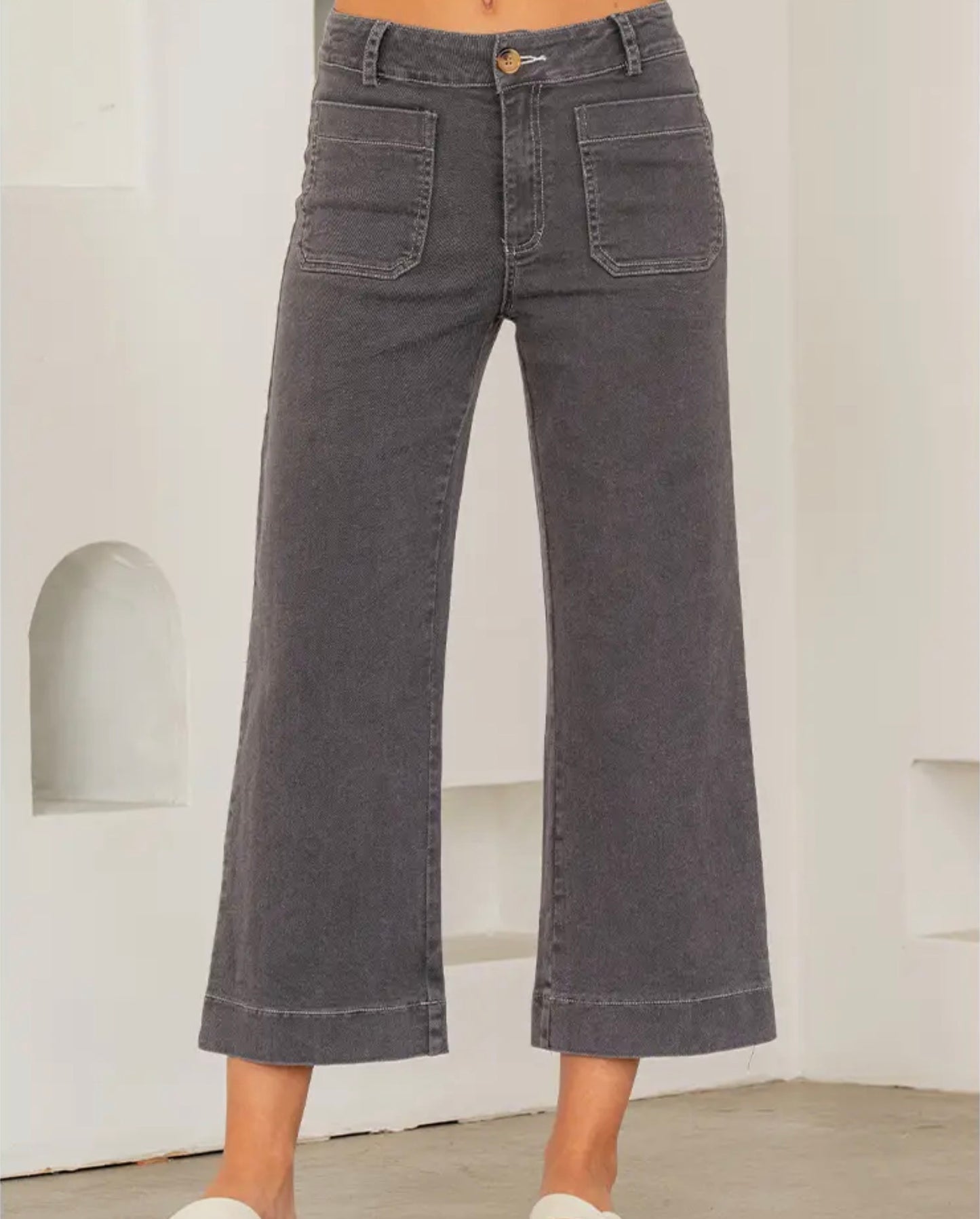 Plus Wide Leg Crop Pant