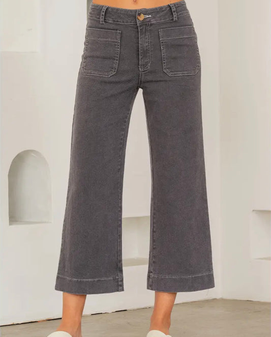 Plus Wide Leg Crop Pant