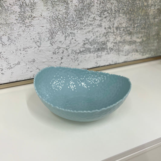 Teal Large Oval Bowl