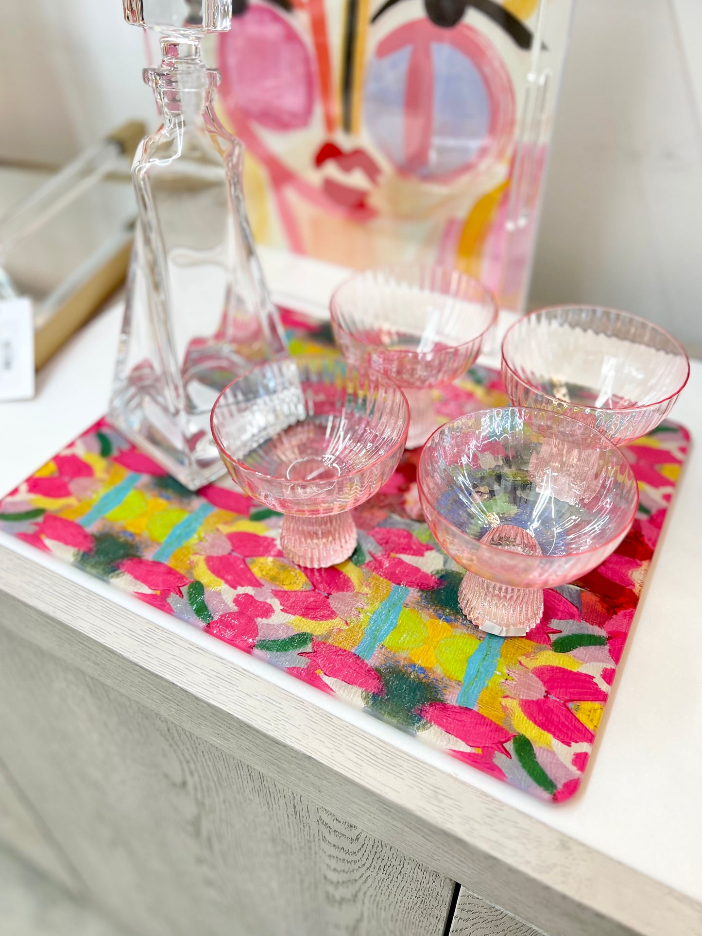 LP Moroccan Pink Glass Cutting Board