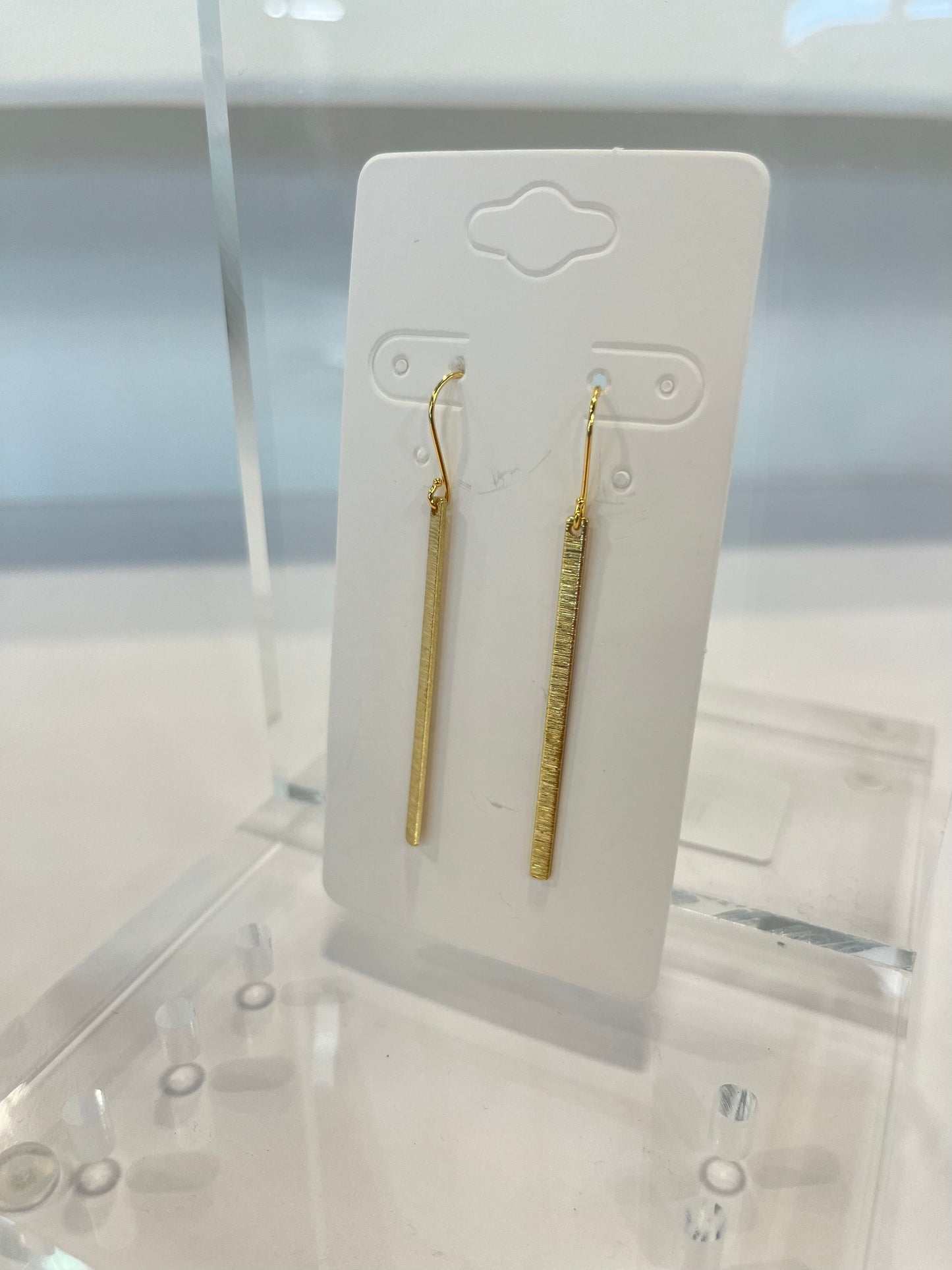 Lightweight Gold Stick Earrings