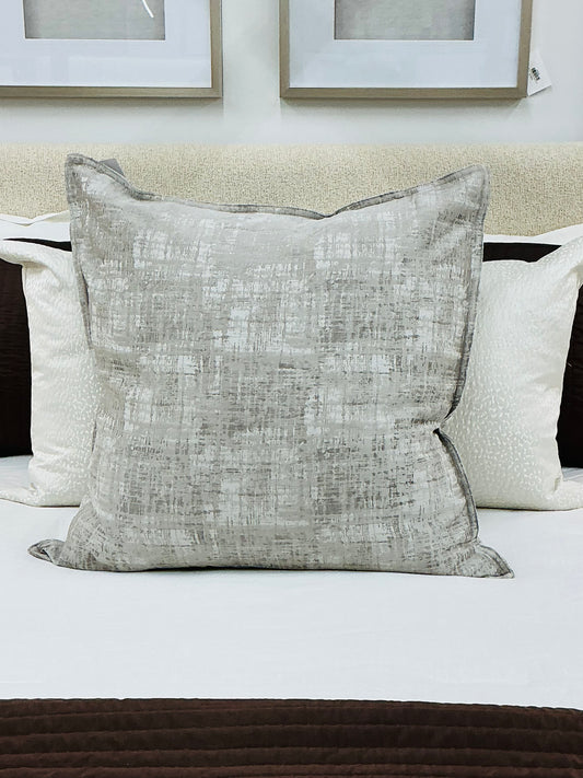 Pewter Jacquard Textured Euro Sham 27"