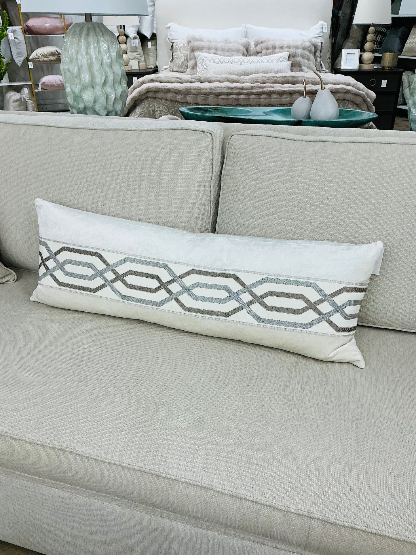 Alpines Birch Velvet Lumbar 14"x40"