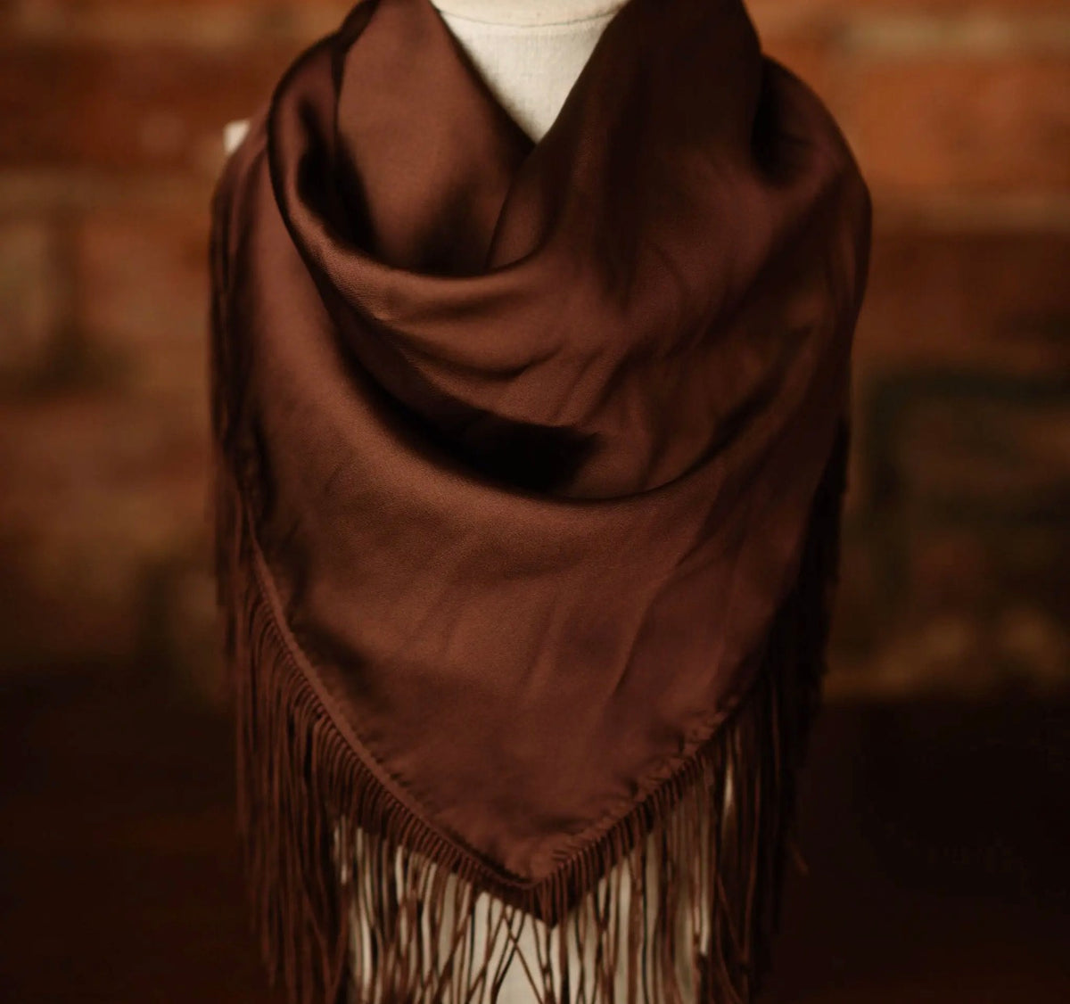 Chocolate Fringe Scarf