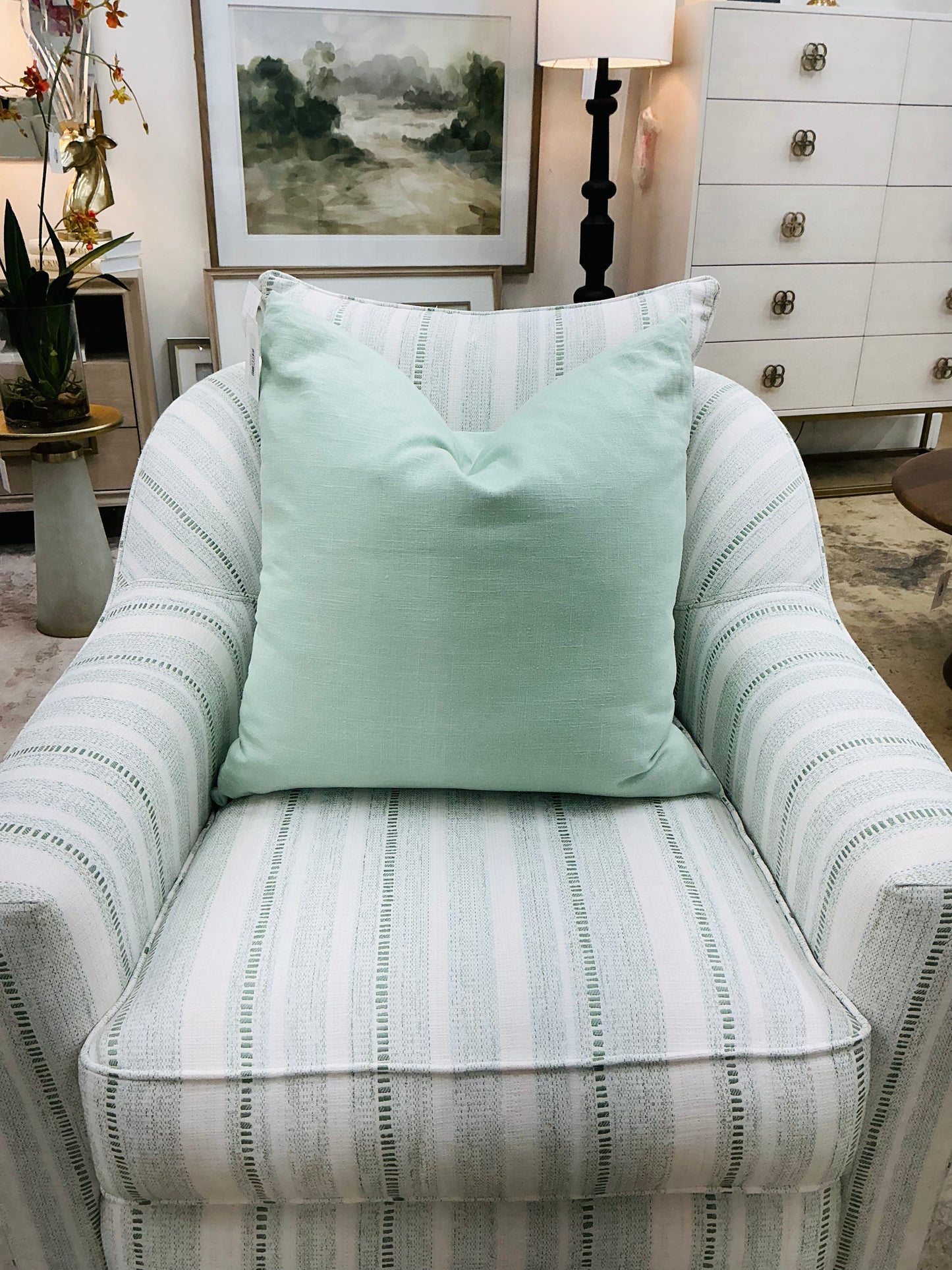 Light Aqua Pillow 22"