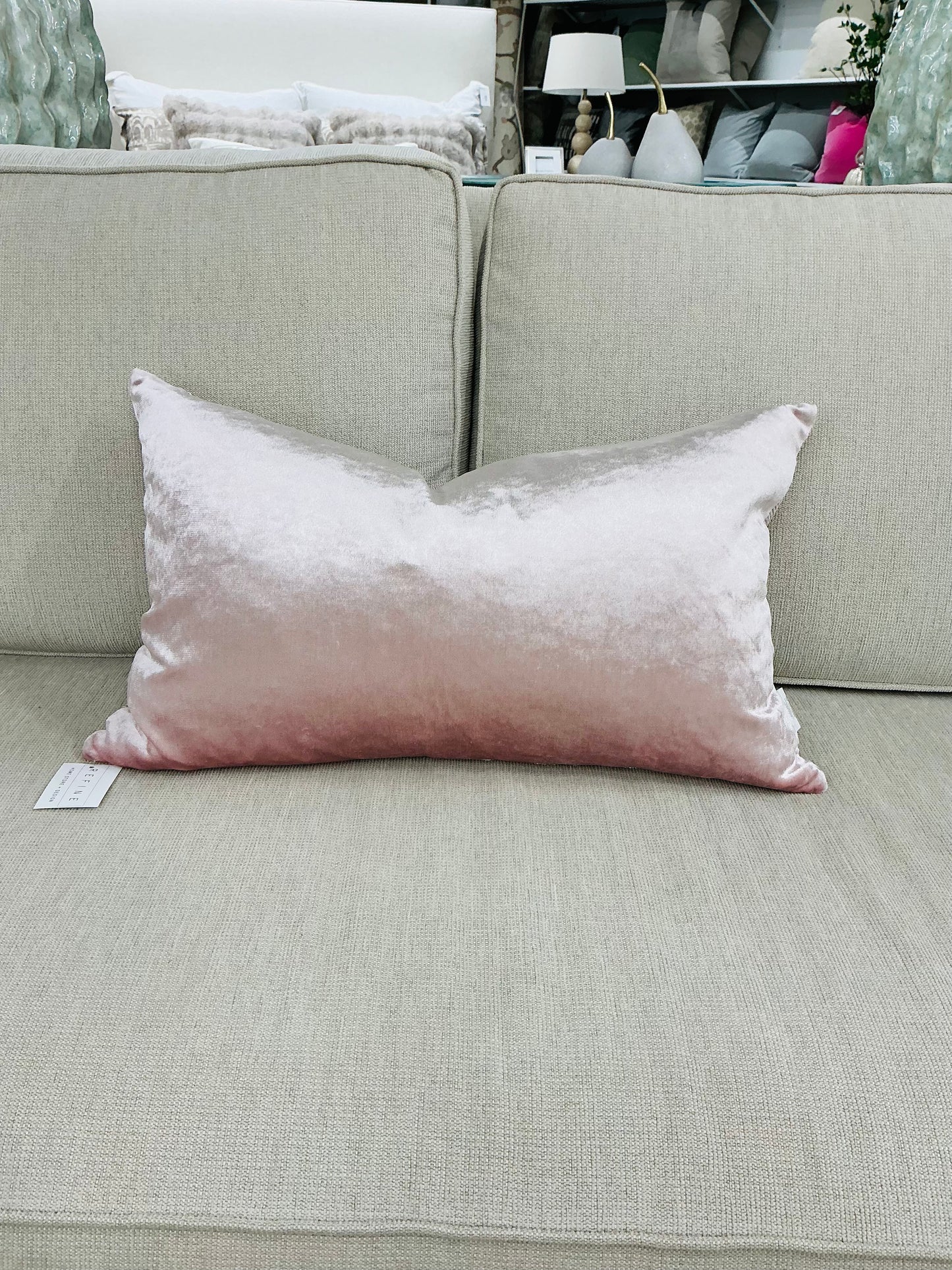 Pink Velvet Lumbar 16"x26"