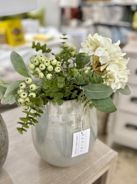 Milky White Vase Arrangement