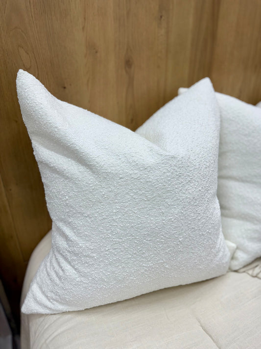 Ivory Boucle Pillow 26"