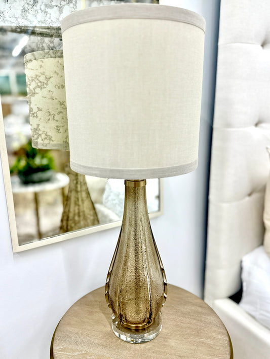 Amber Blown Glass Lamp 36"x14"