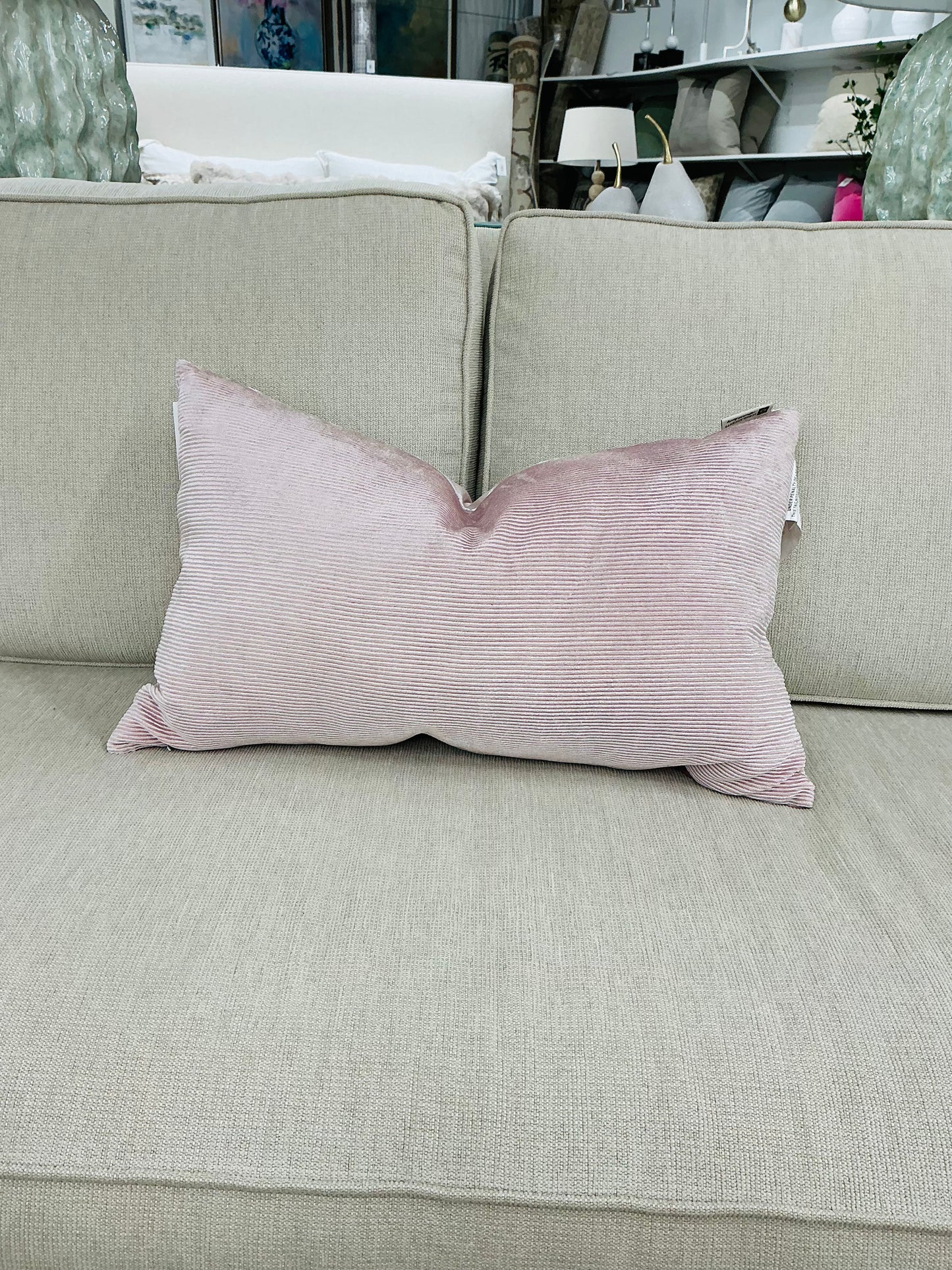 Pink Velvet Lumbar 16"x26"