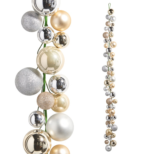 Champagne Ball Garland 6'