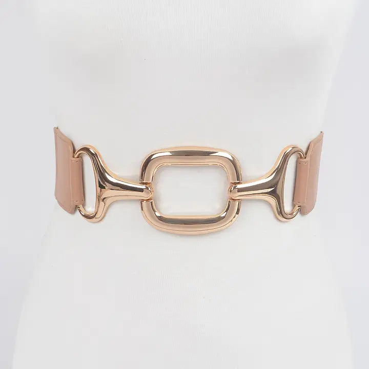 Gold & Nude Gold Buckle Belt