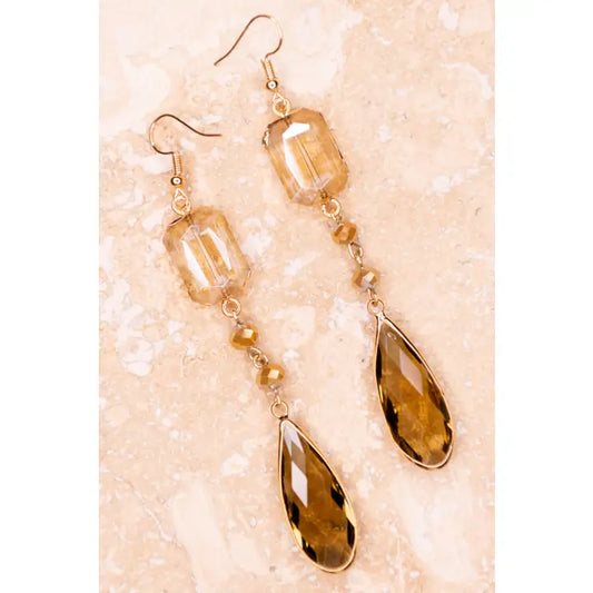Gold Stone Drop Crystal