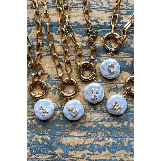 Gold Chain w/Pearl Initial