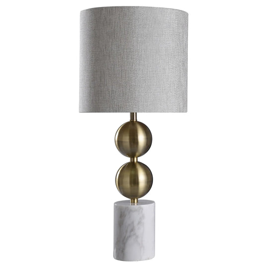 Brass Bubble Lamp w/Marble Base 31.5"h