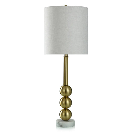 Gold Bubble Lamp w/ Marble Base 37"h