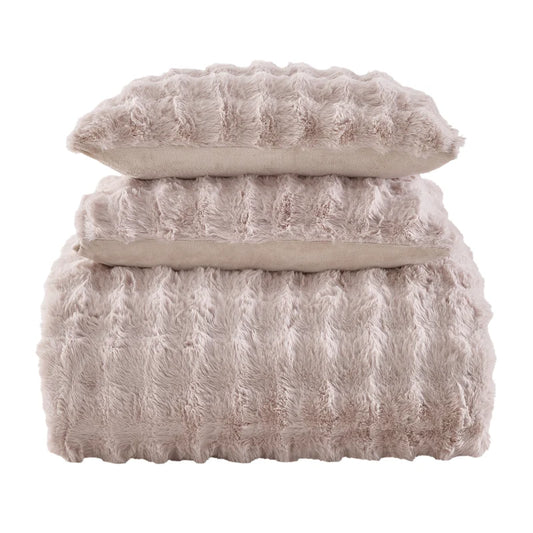 Faux Fur Comforter Set
