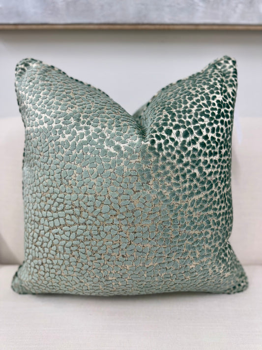 Green & Gold Pattern 23" Pillow