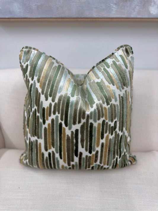 Green Lines 23" Pillow