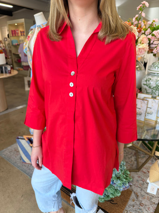 Button Detail Tunic Top