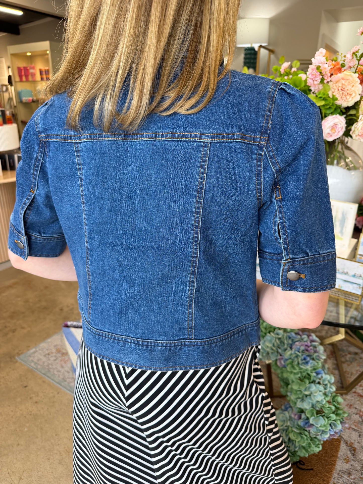 Curved Hem Cropped Jacket