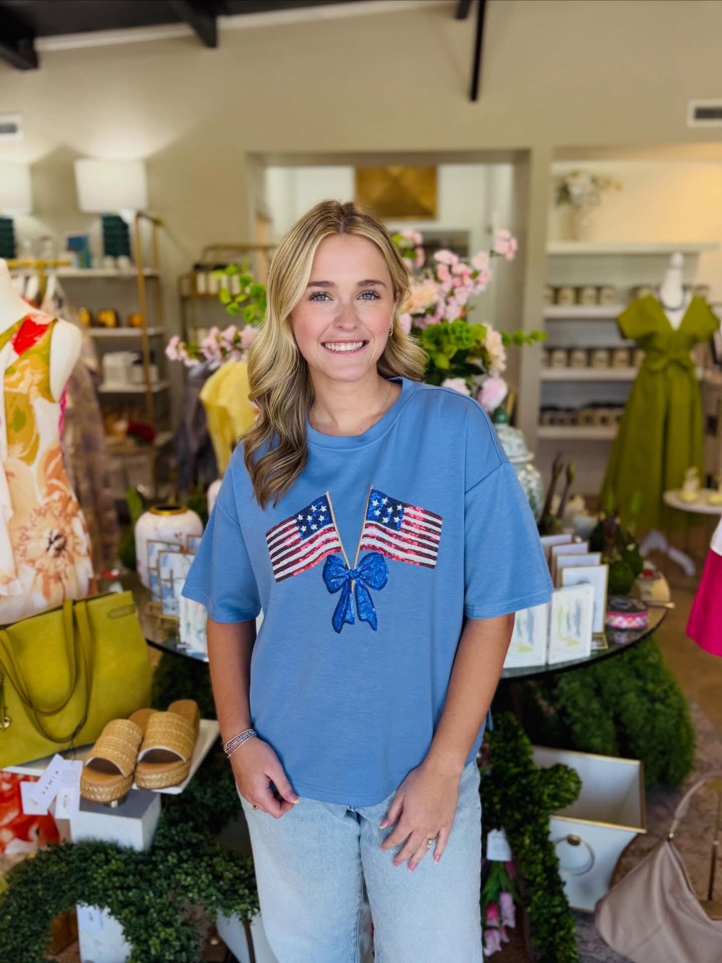 Flag w/ Bow Tee