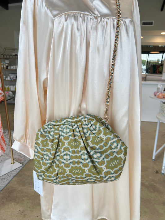 Cobblestone Meadows Green Clutch