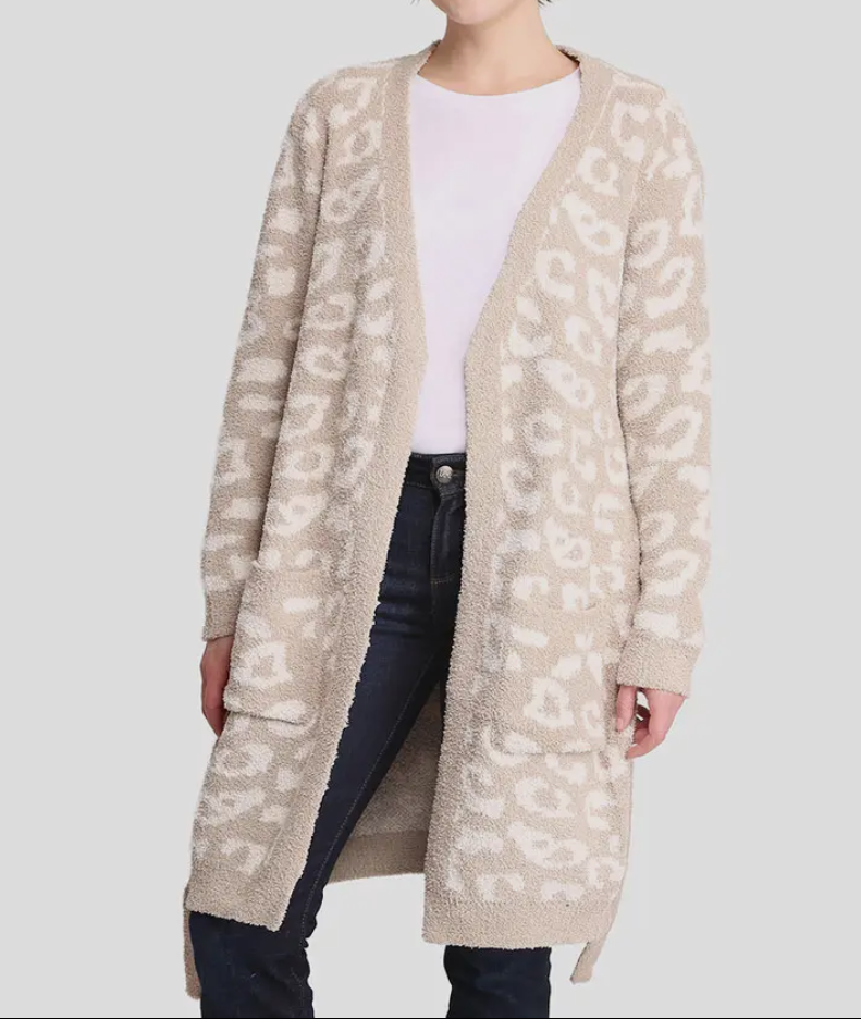 Soft Leopard Print Cardigan/Robe