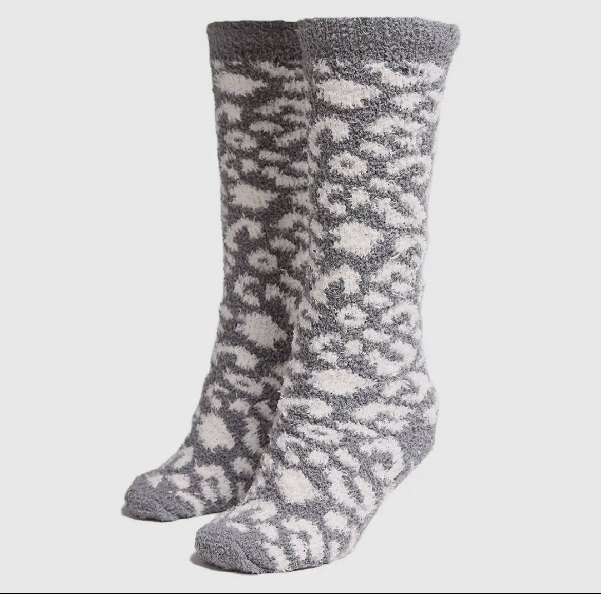 Cozy Leopard Print High Socks