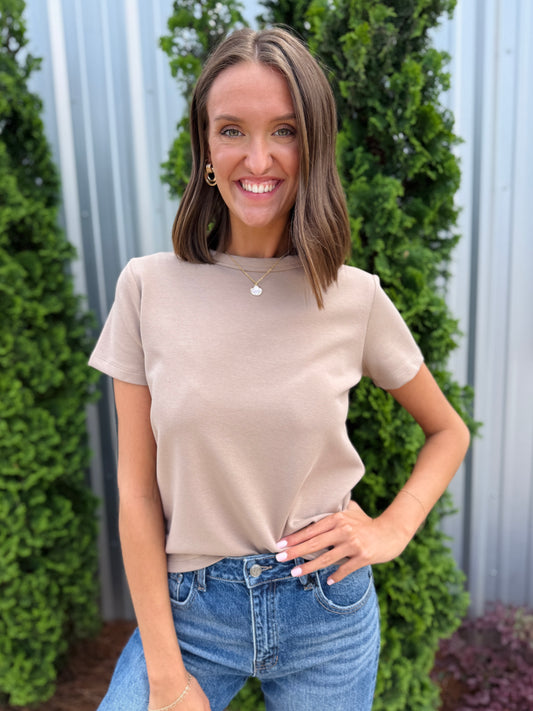 Short Sleeve Round Neck Top