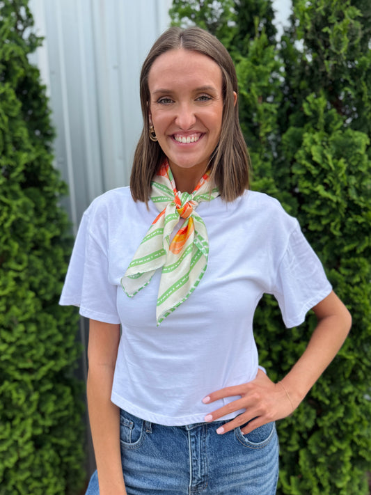 Short Sleeve Boat Neck Top