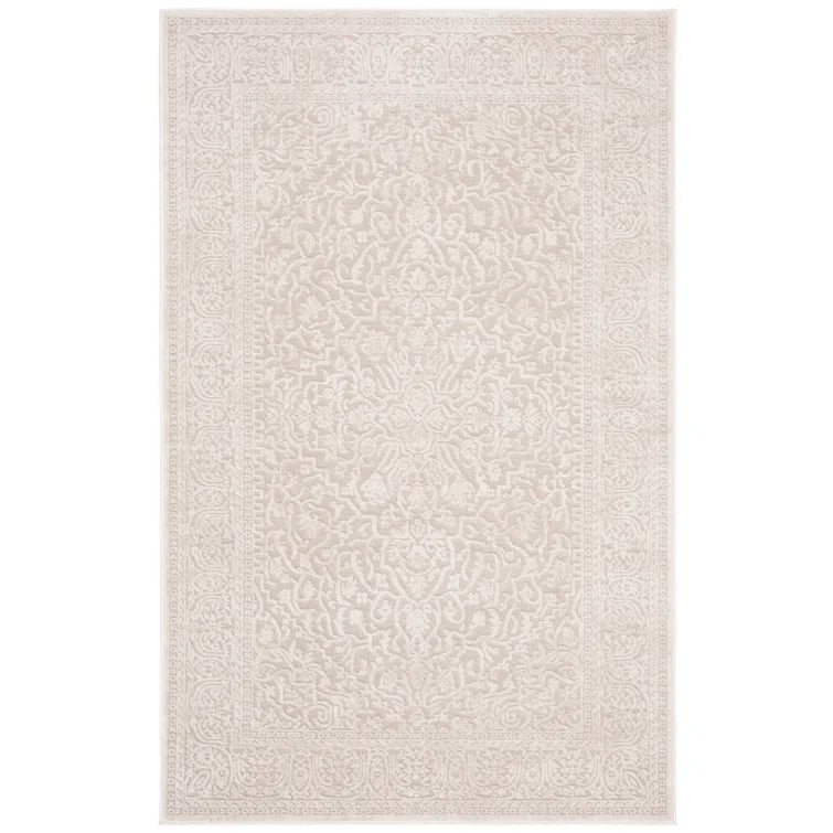 Cream Oriental Patterned Rug 3 x 5