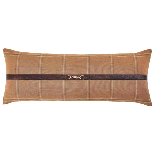 Brown Plaid Lumbar 14"x36"