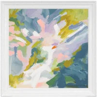 White Framed Multi Color Canvas 48" x 48"