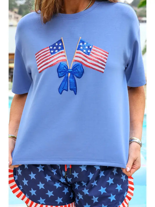 Flag w/ Bow Tee