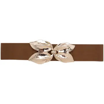 Elastic Belt w/ Leaf Buckle