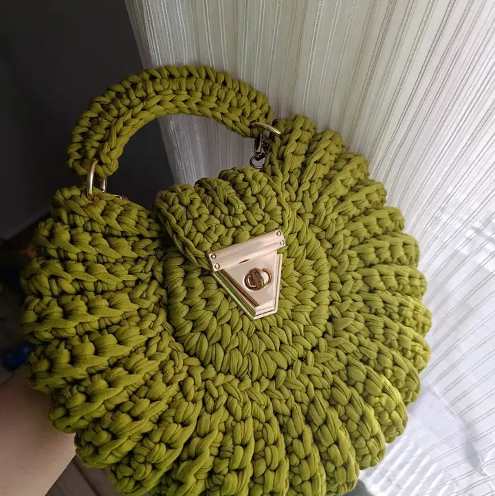 Handmade Crochet Round Handbag