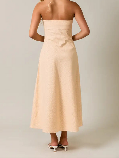 Yellow Stripe Midi Dress