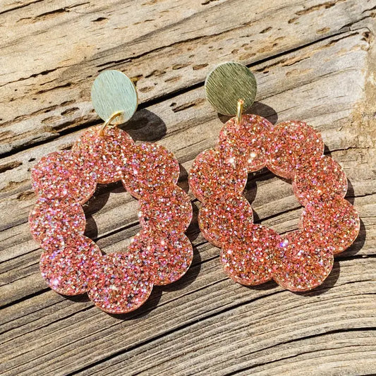 Sparkly Champagne Earrings