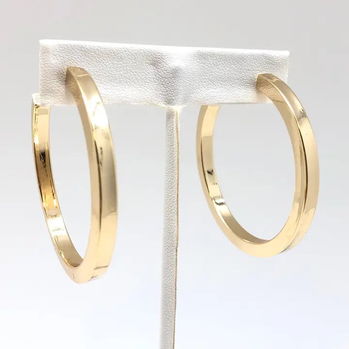 14k Gold Plate Hoop Earrings