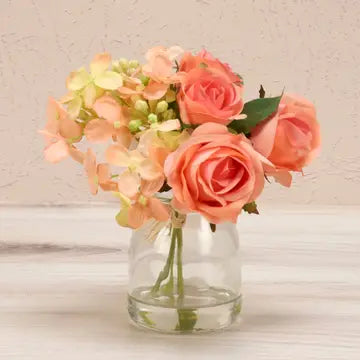 Peach Roses Vase