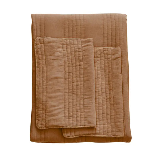 Cotton Quilt Set Rust Orange-Queen