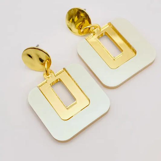 Square Drop Earrings
