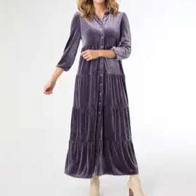 Mulberry Velour Dress